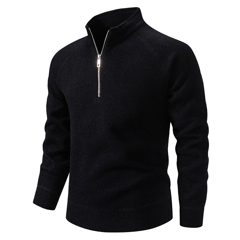 Herren Pulli Modern Raglan Ärmel Reißverschluss