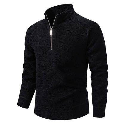 Herren Pulli Modern Raglan Ärmel Reißverschluss