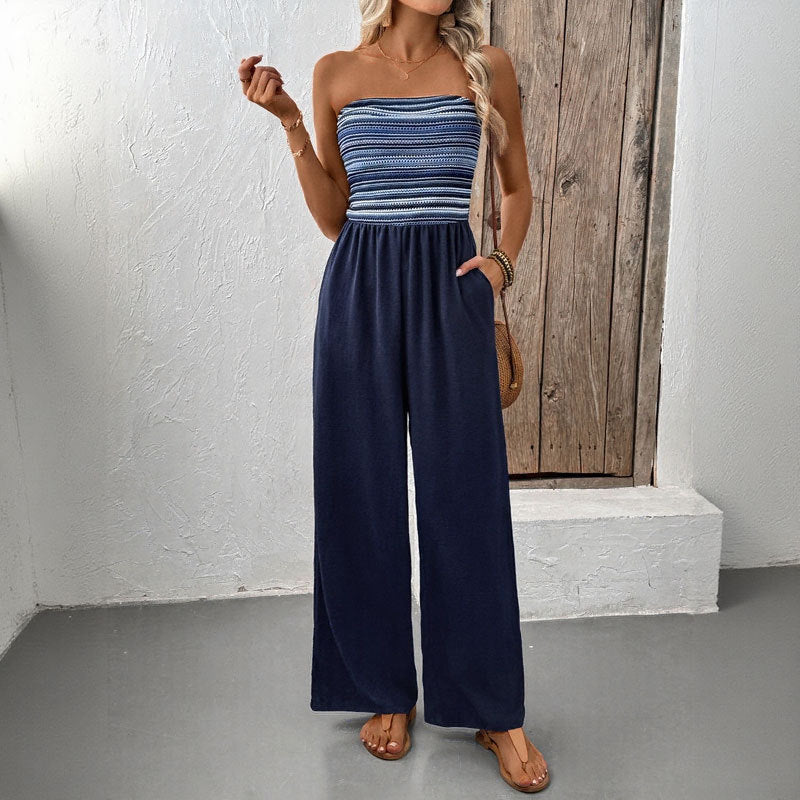 Damen Jumpsuit Elegant Weites Bein Sommer