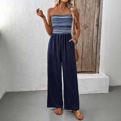 Damen Jumpsuit Elegant Weites Bein Sommer