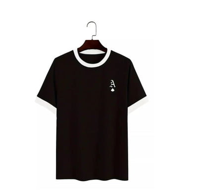 Herren T-Shirt Modern Kontrast Kragen Trendy
