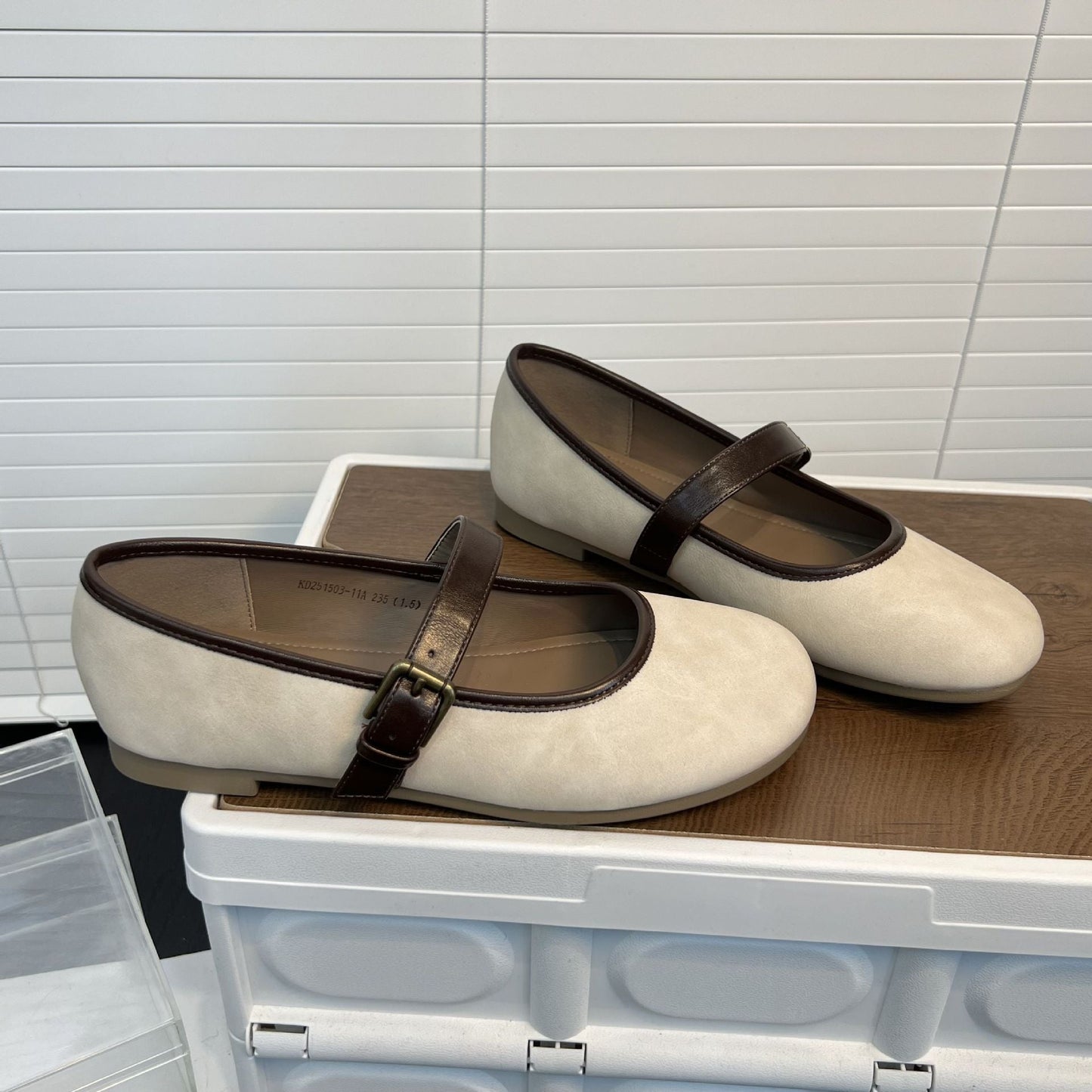 Damen Ballerinas Bequem Ergonomisch Riemen Schuhe