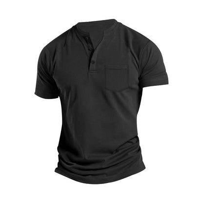 Herren T-Shirt Kurzarm mit Brusttasche Modern Sportlich