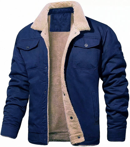 Herren Steppjacke gefüttert Warm mit Kapuze Outdoor