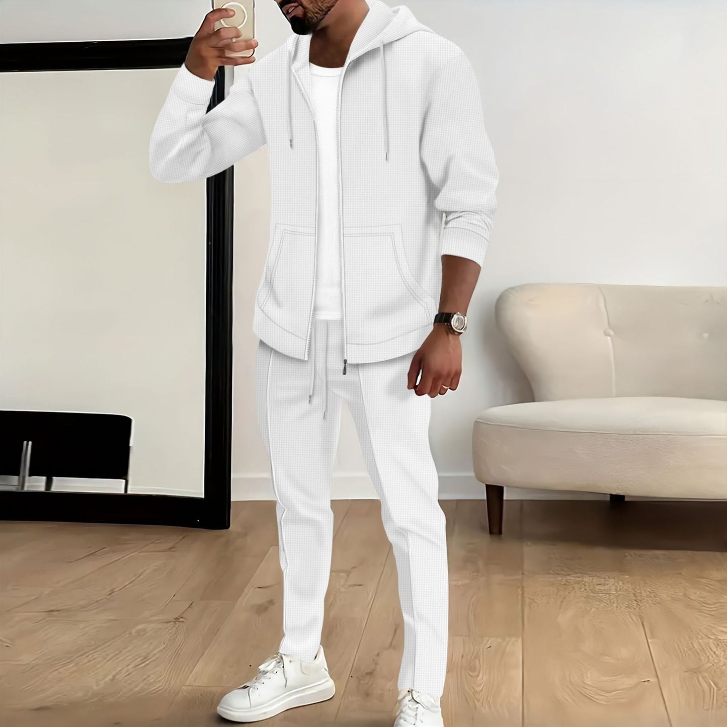 Herren Sport-Outfit Jacke Hose Set Funktionell