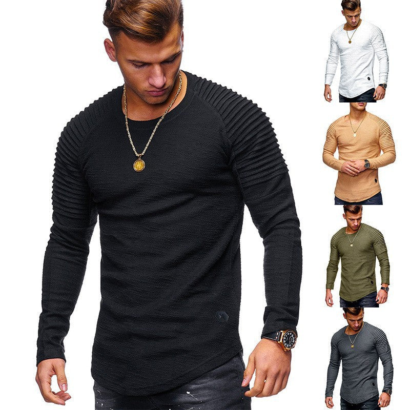 Herren Langarmshirt Strukturierte Schultern Modern Berlin - BerlinGlamour