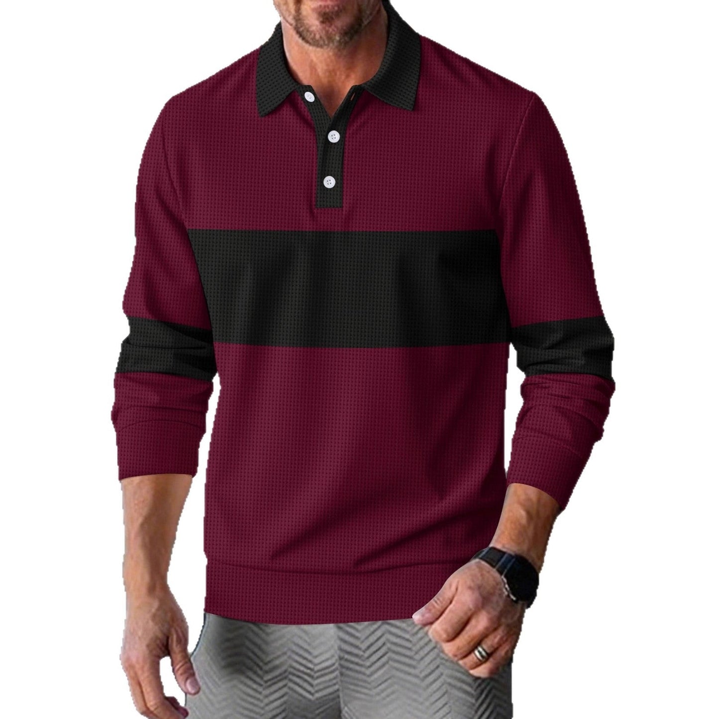 Herren Poloshirt Sportlich Moderner Kragen