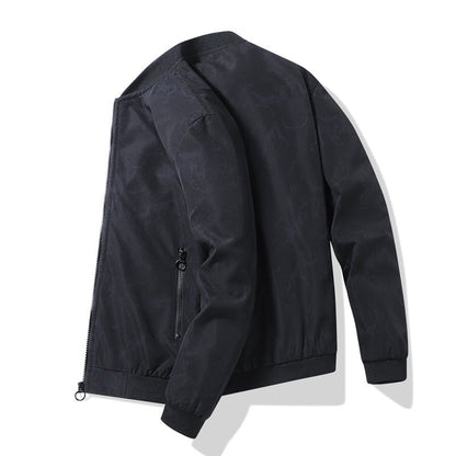 Herren Bomberjacke Sportlich Modern mit Farbenfrohem Print