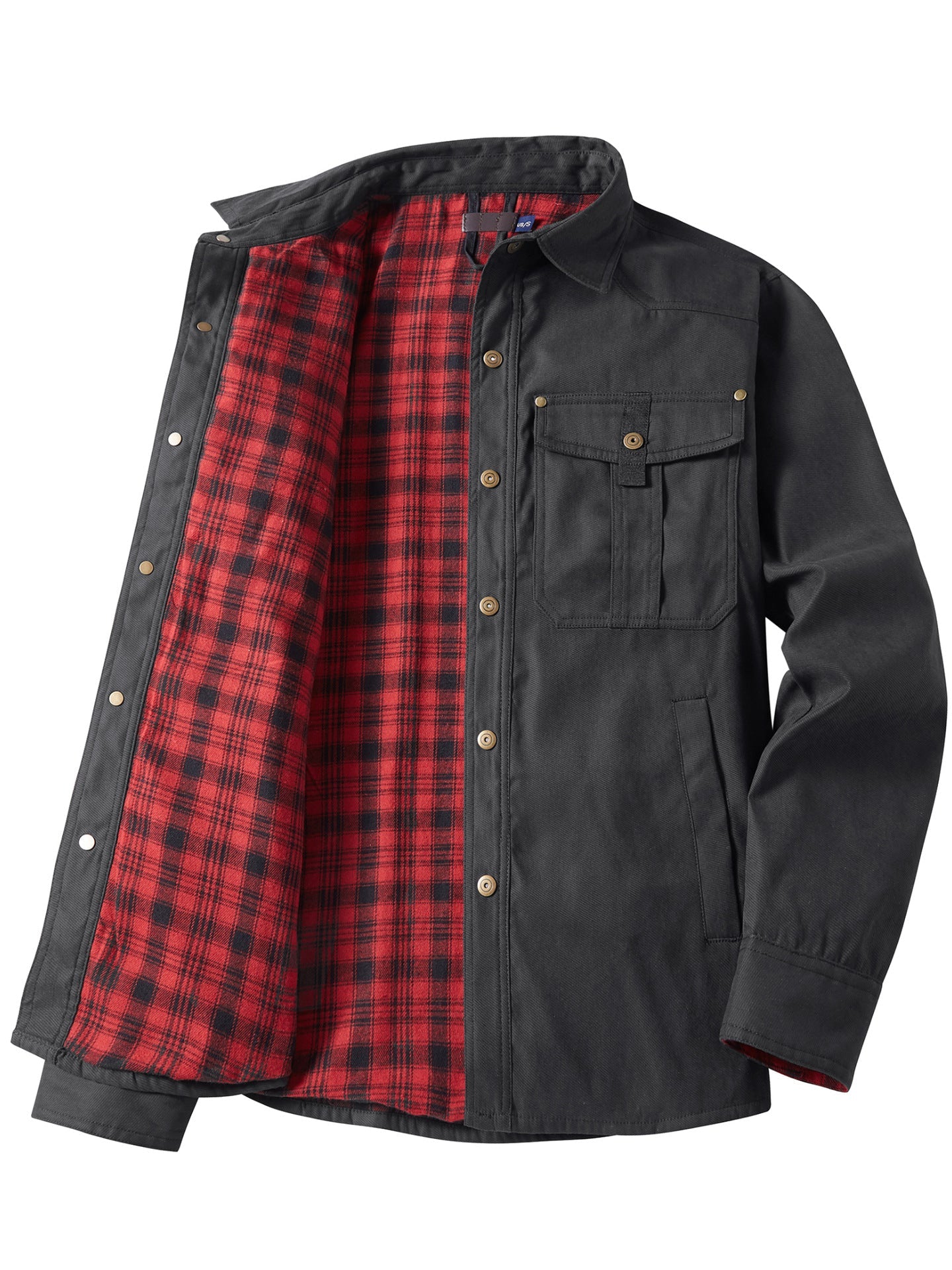Herren Arbeitsjacke Flanell gefüttert Warm