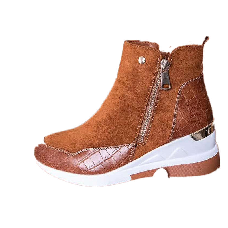 Damen Stiefeletten Elegante Reißverschluss Schuhe Frauen