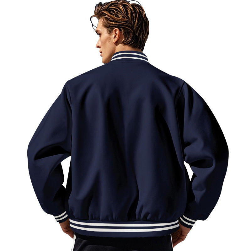 Herren Sportjacke Modern mit Kragen und elastischen Ärmeln