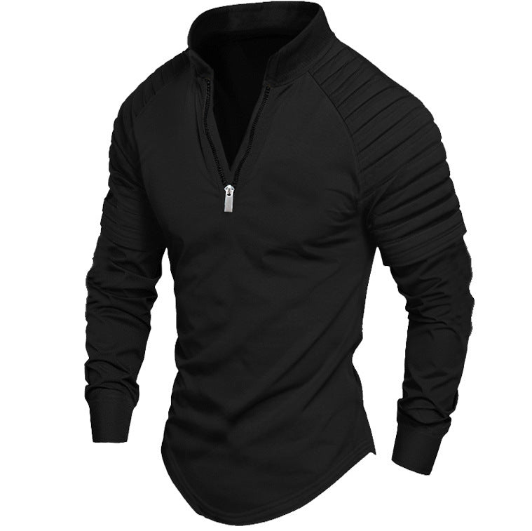 Herren Sportshirt mit Strukturärmeln Modern Style