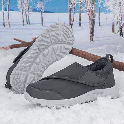 Damen Sneaker Warmfutter Schuhe Klettverschluss Winter