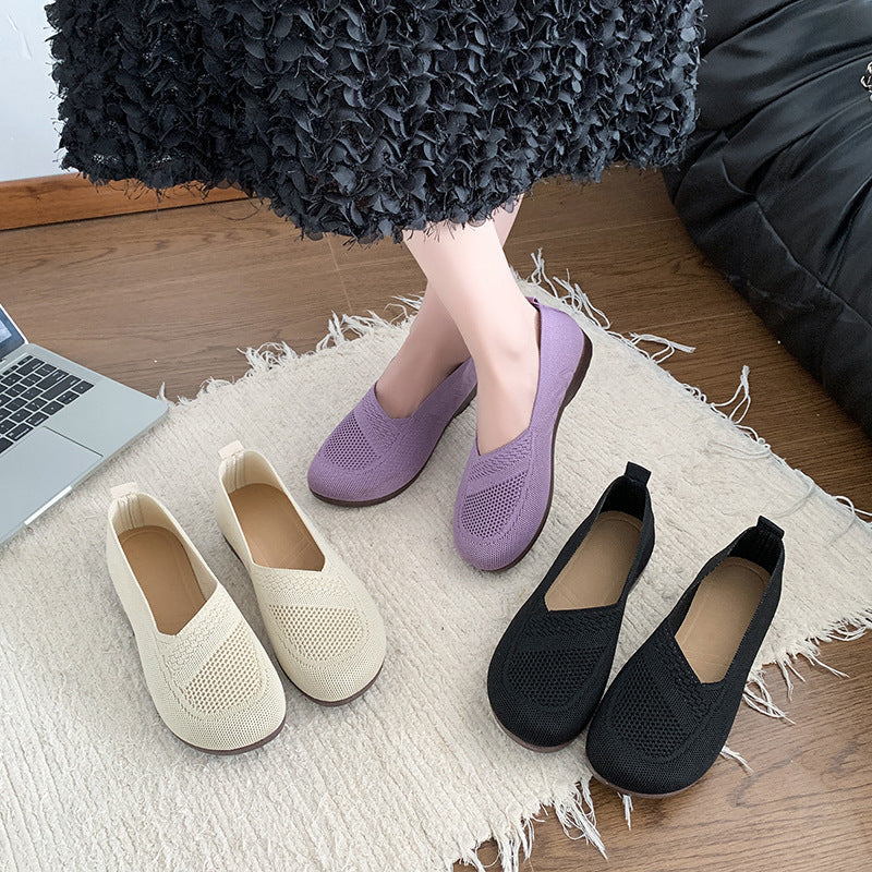 Ballerinas Damen Atmungsaktiv Elastisch Bequem - BerlinGlamour