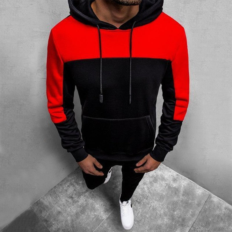 Herren Kapuzenpullover Modern Kontrast Einsätze Trendy