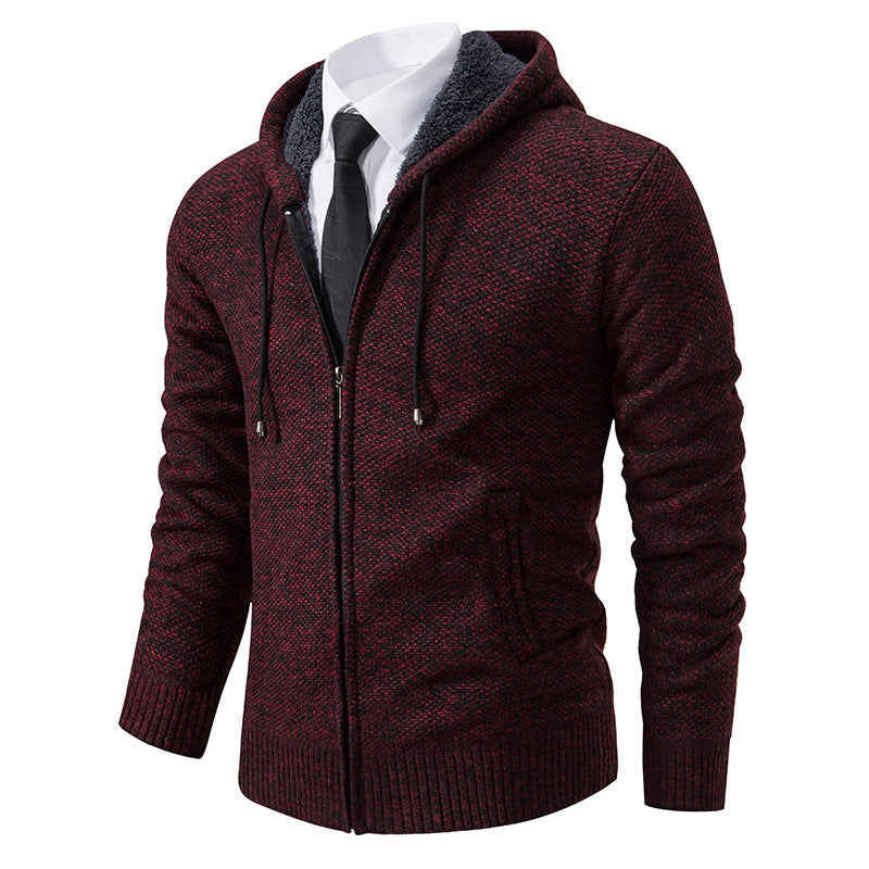Herren Strickjacke Modern Schnitt Reißverschluss - BerlinGlamour