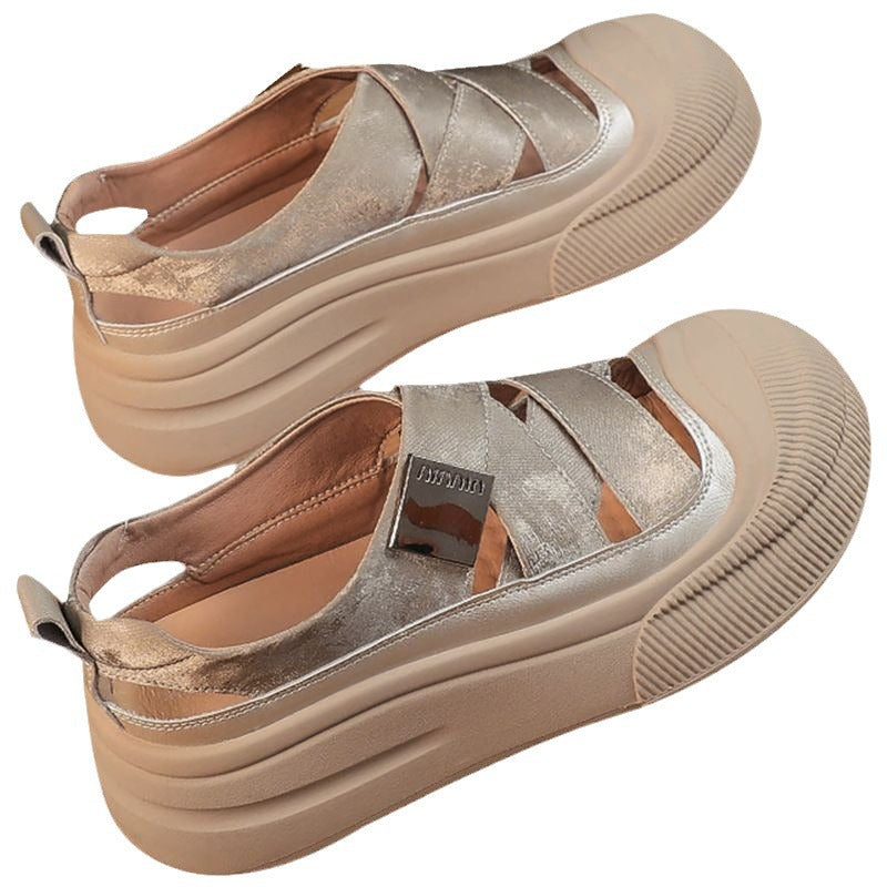 Damen Plateau Slipper Bequem Warm Heidi Style