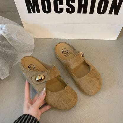Damen Clogs Bequem Elegant mit Riemen und Verzierung