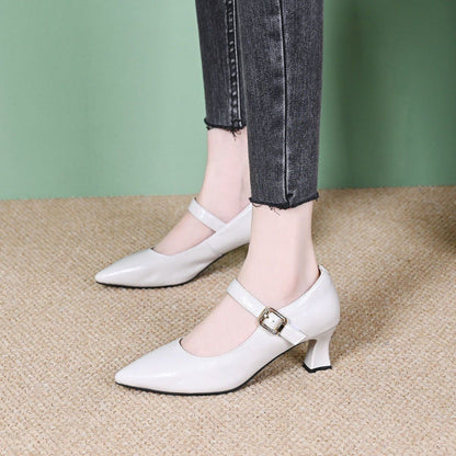 Elegante Damen Pumps Slingback Hochhackig mit Schnalle