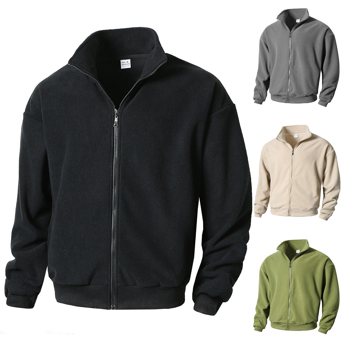der neue Titel: Herren Fleecejacke mit hohem Kragen und Reißverschluss BerlinGlamour - BerlinGlamour