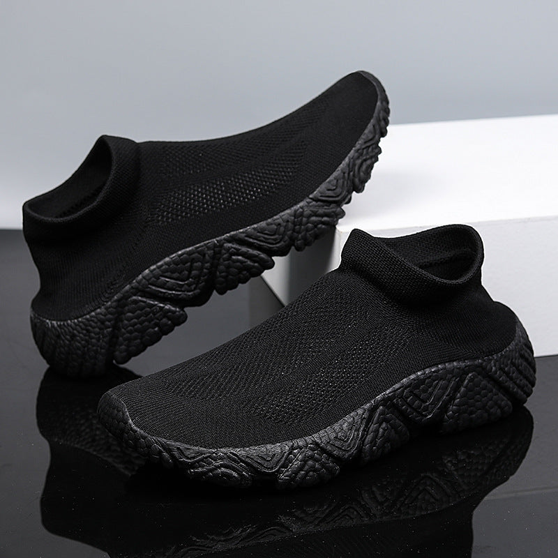 Damen Sneaker Sportlich Knit Slip-On mit rutschfester Sohle