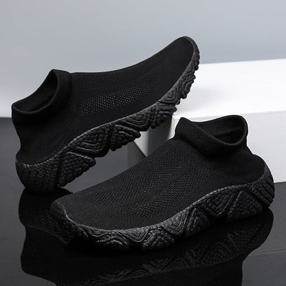 Damen Sneaker Sportlich Knit Slip-On mit rutschfester Sohle