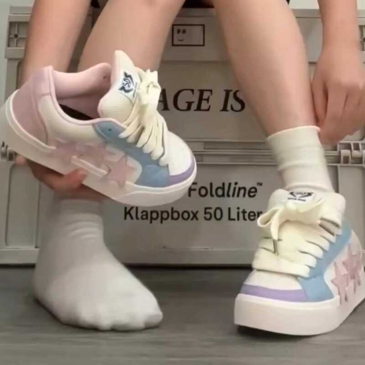 Damen Sneaker Sportlich Mit Dicker Sohle
