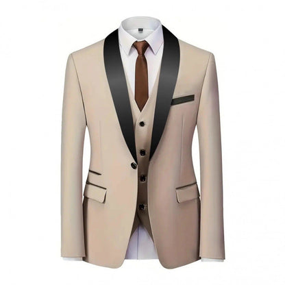 Herren Anzug Set Slim Fit Sakko Weste Modern