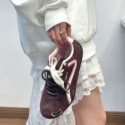 Damen Schnürschuhe Halbhoch Schick Mode