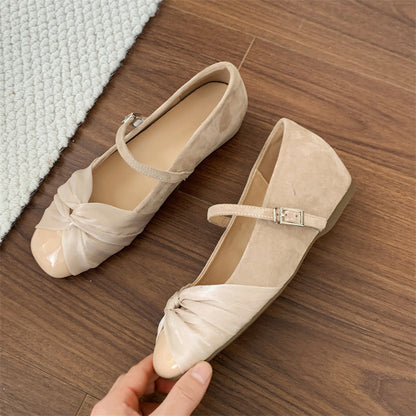 Damen Ballerinas Elegante Schleifen Detail