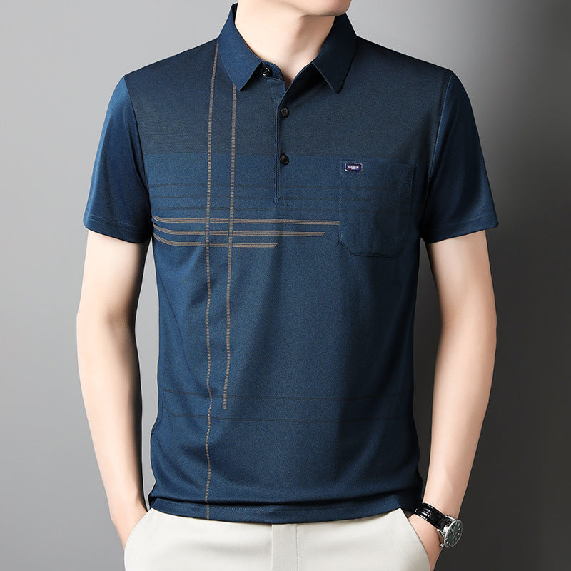Herren Poloshirt Modern Grafikdesign Atmungsaktiv