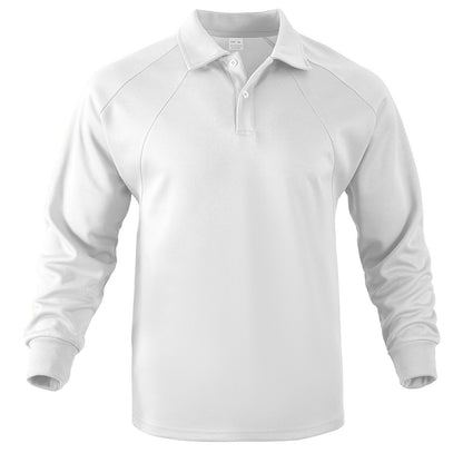 Herren Sportpoloshirt Langarm Modern Strukturdesign Bequem