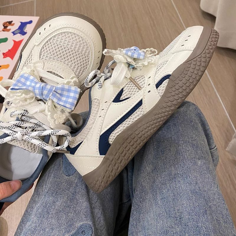 Damen Sneaker Floralmuster Schnürschuhe Frauen