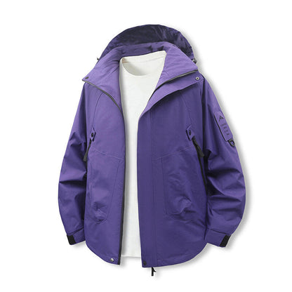 Herren Outdoor-Jacke Funktional Wasserdicht mit Kapuze