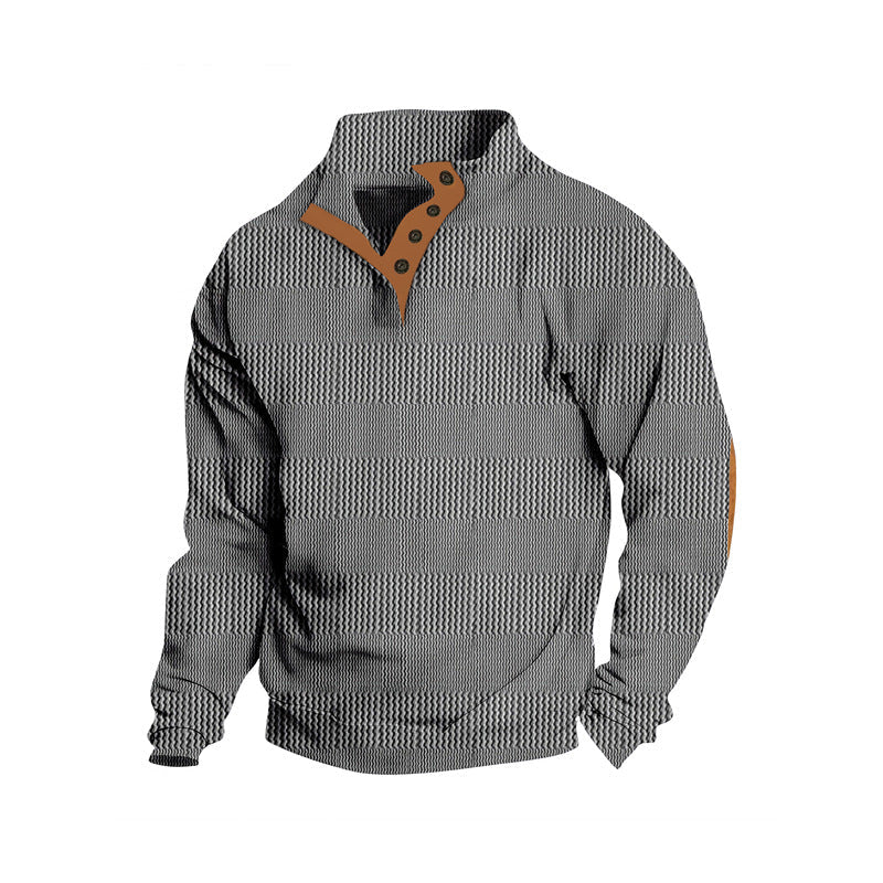 Herren Pullover Modern Strukturiert Kragen Trendy