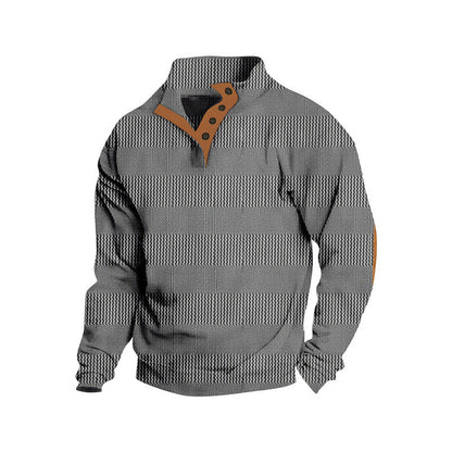 Herren Pullover Modern Strukturiert Kragen Trendy