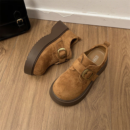 Damen Mokassins mit Schnallenverschluss Modern Schuhe