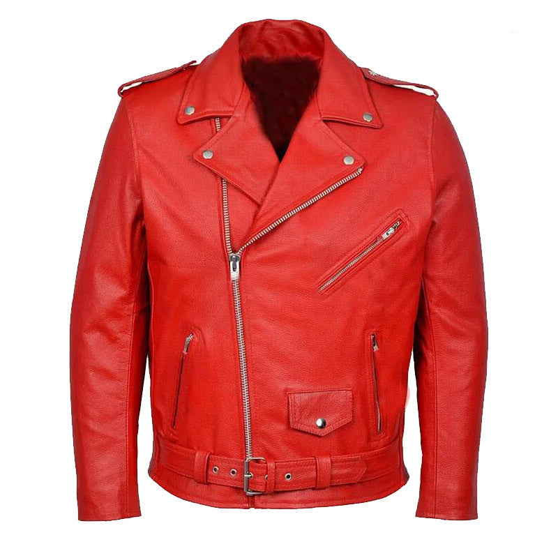 Leder Bikerjacke Herren Schwarz Gürtel Jetzt kaufen - BerlinGlamour