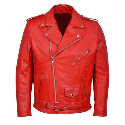 Leder Bikerjacke Herren Schwarz Gürtel Jetzt kaufen - BerlinGlamour