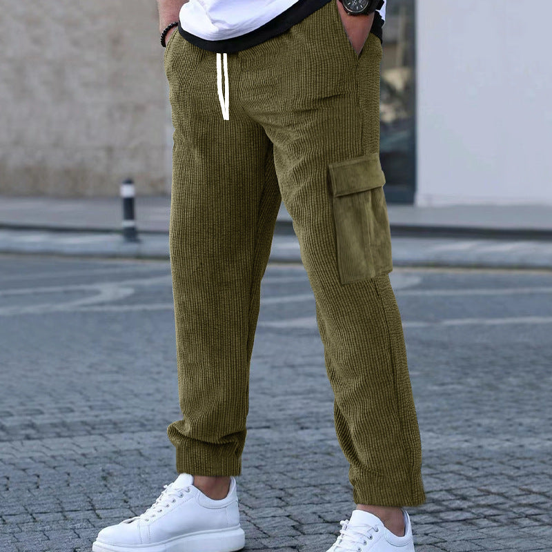 Bequeme Herren Cargo-Hose Elastischer Bund Stretch