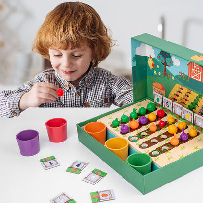Montessori Lernspiel Farben & Zahlen Sortierbox