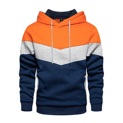 Herren Kapuzenpullover Weich Kontrastfarben Sportlich