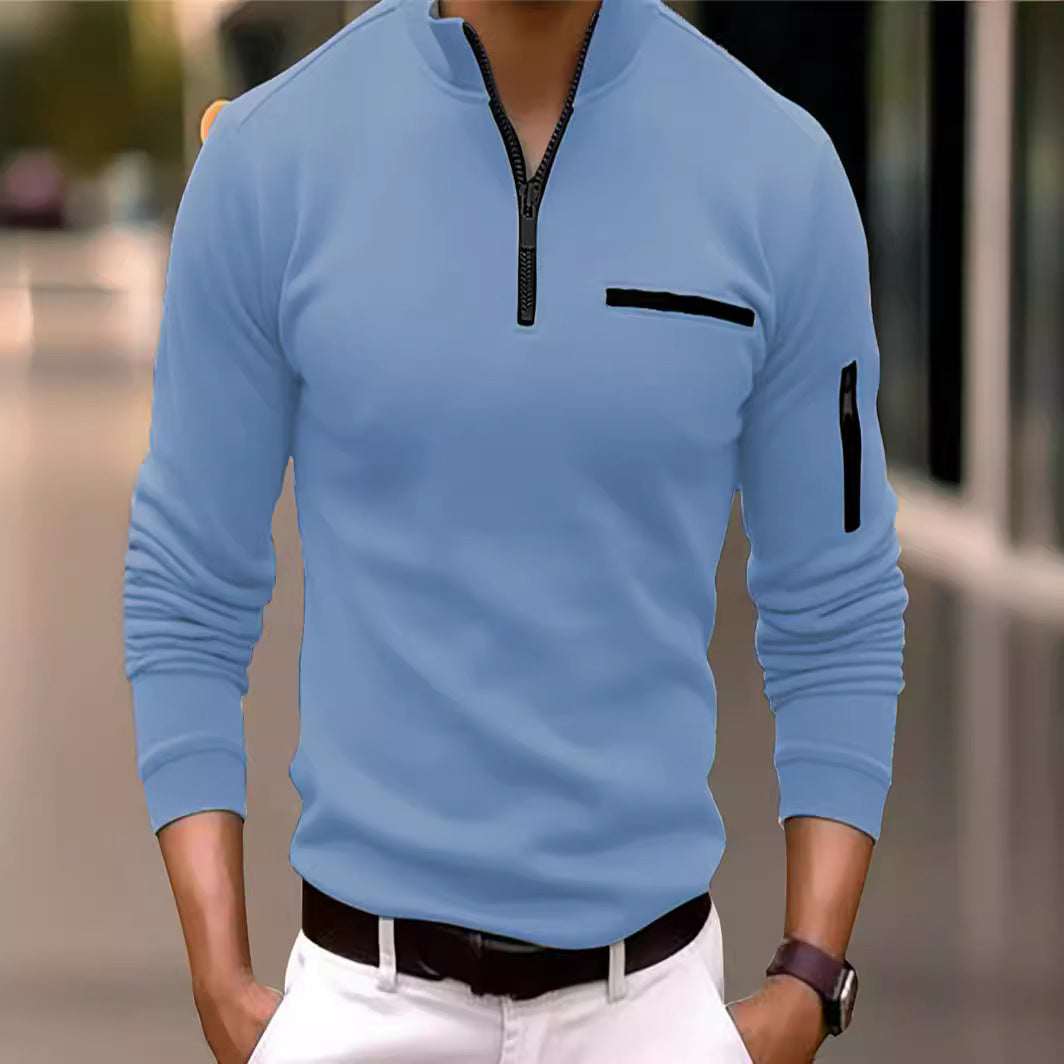 Herren Pullover Praktisch mit Reißverschluss und Taschen