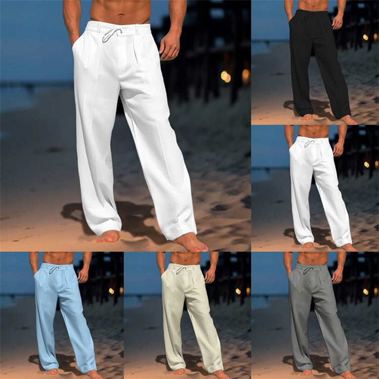 Herren Freizeithosen Elegant mit Kordelzug Modern