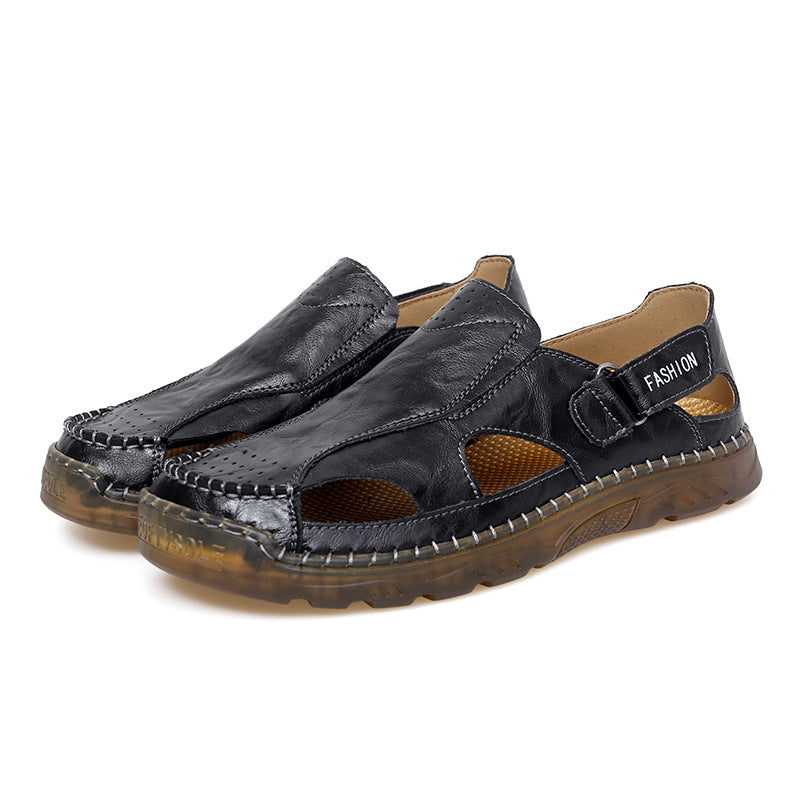 Damen Leder-Sandalen Atmungsaktiv Bequem Sommer