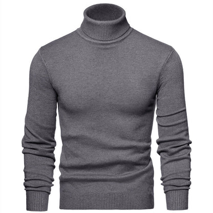 Herren Rollkragenpullover Weich Winter Warm