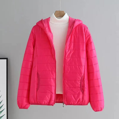Damen Übergangsjacke Steppjacke Mit Kapuze Modern