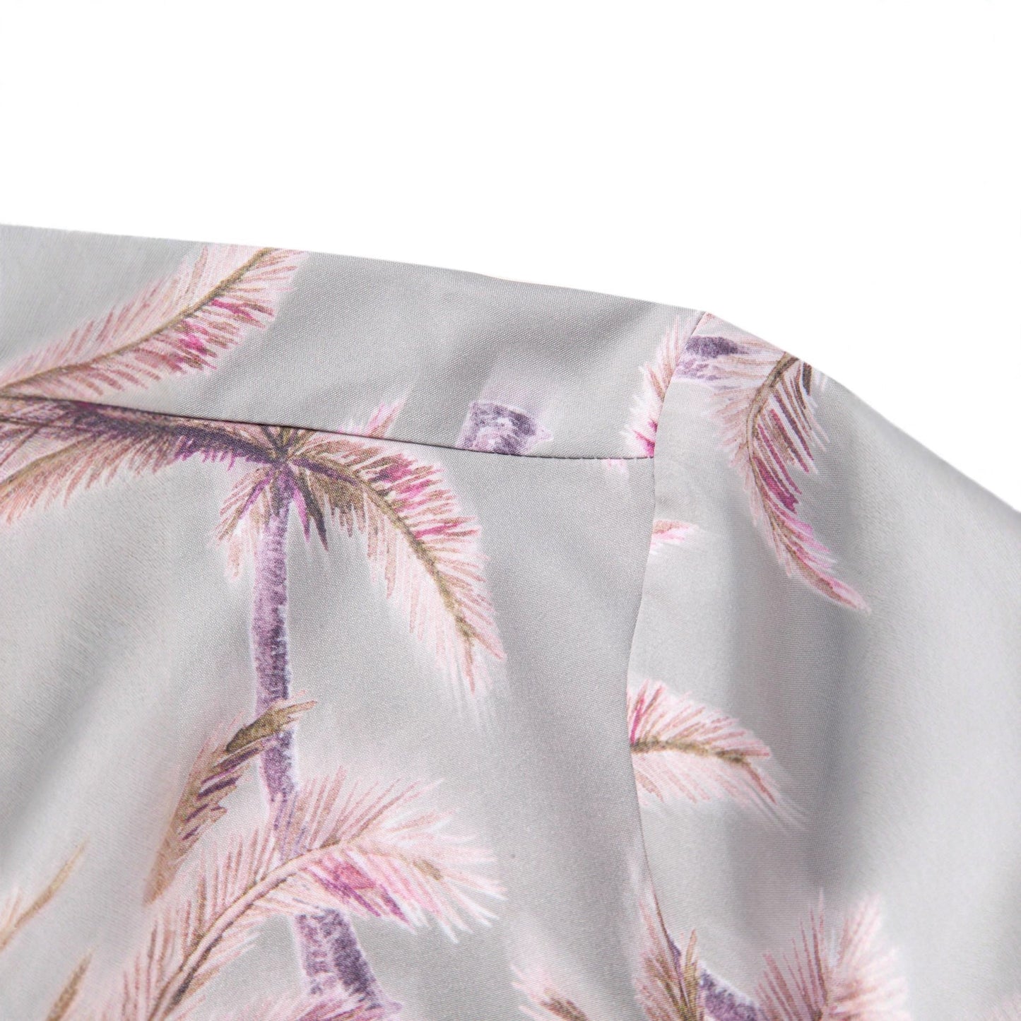 Herren Kurzarmhemd Palmen-Design Sommer Farben