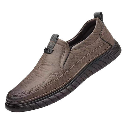 Herren Mokassins Elegante Slip-On Schuhe Rutschfest Schwarz