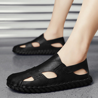 Damen Sandalen Leder Sommer Schuhe Comfort
